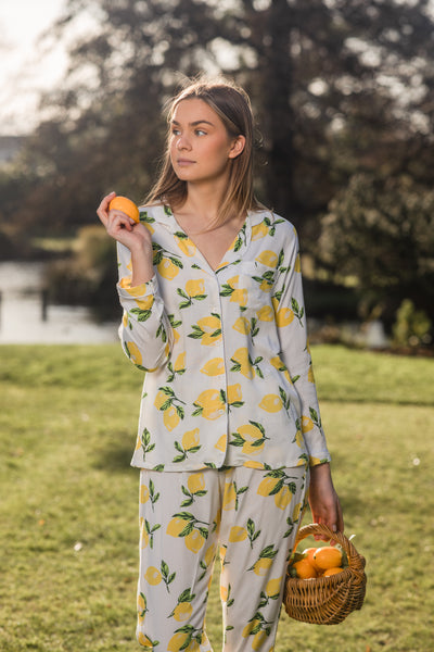 Amalfi Lemon Long Pyjama Set